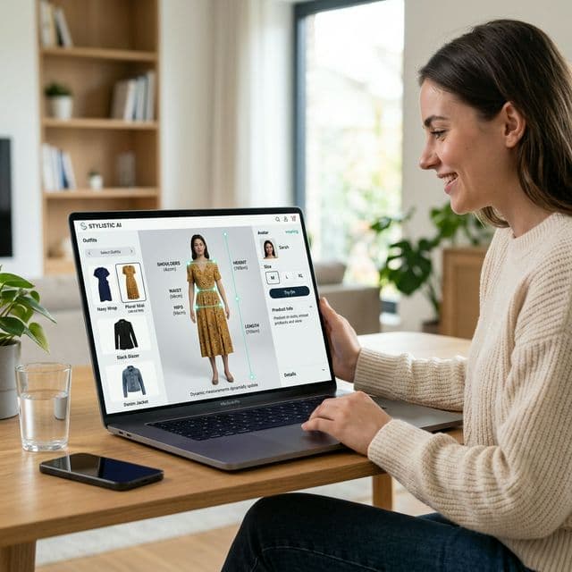 Modern AI virtual try-on interface