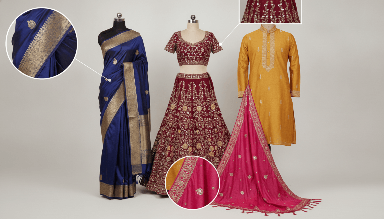 Marketplace-ready ethnicwear product imagery for Indian sellers